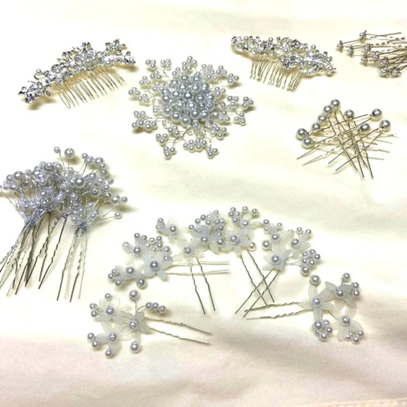 Beautiful Wedding Hair Pins & Bridal Hair Comb Set - Picture 2 of 11